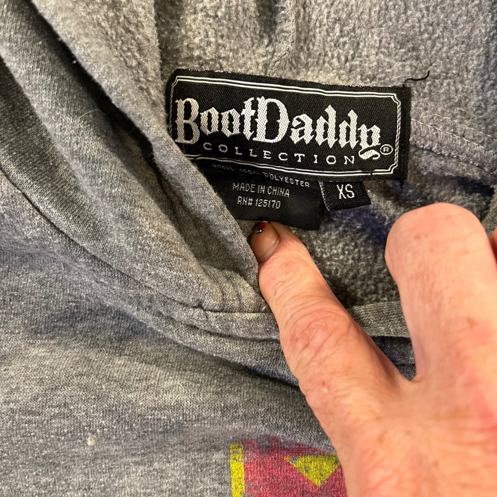 BootDaddy Collection Hoodie Womens‎ XS Gray Graphic Southwestern Eagle - Picture 2 of 11